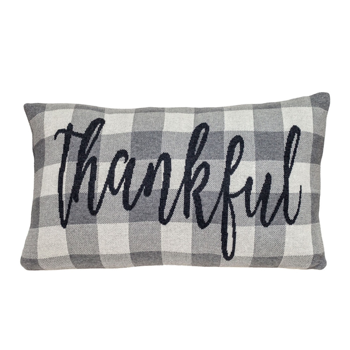 383152 Thankful Buffalo Plaid Lumbar Throw Pillow