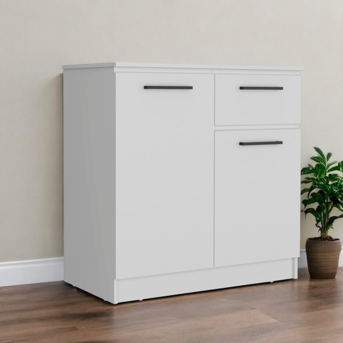 534916 36 in. White Drawer Double Dresser