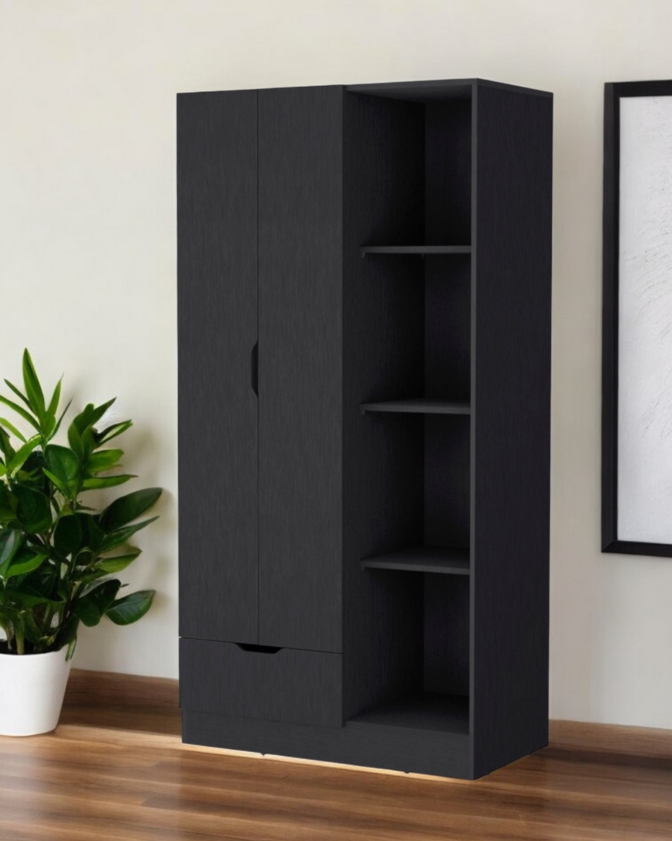 534925 35 in. Black Drawer Combo Dresser
