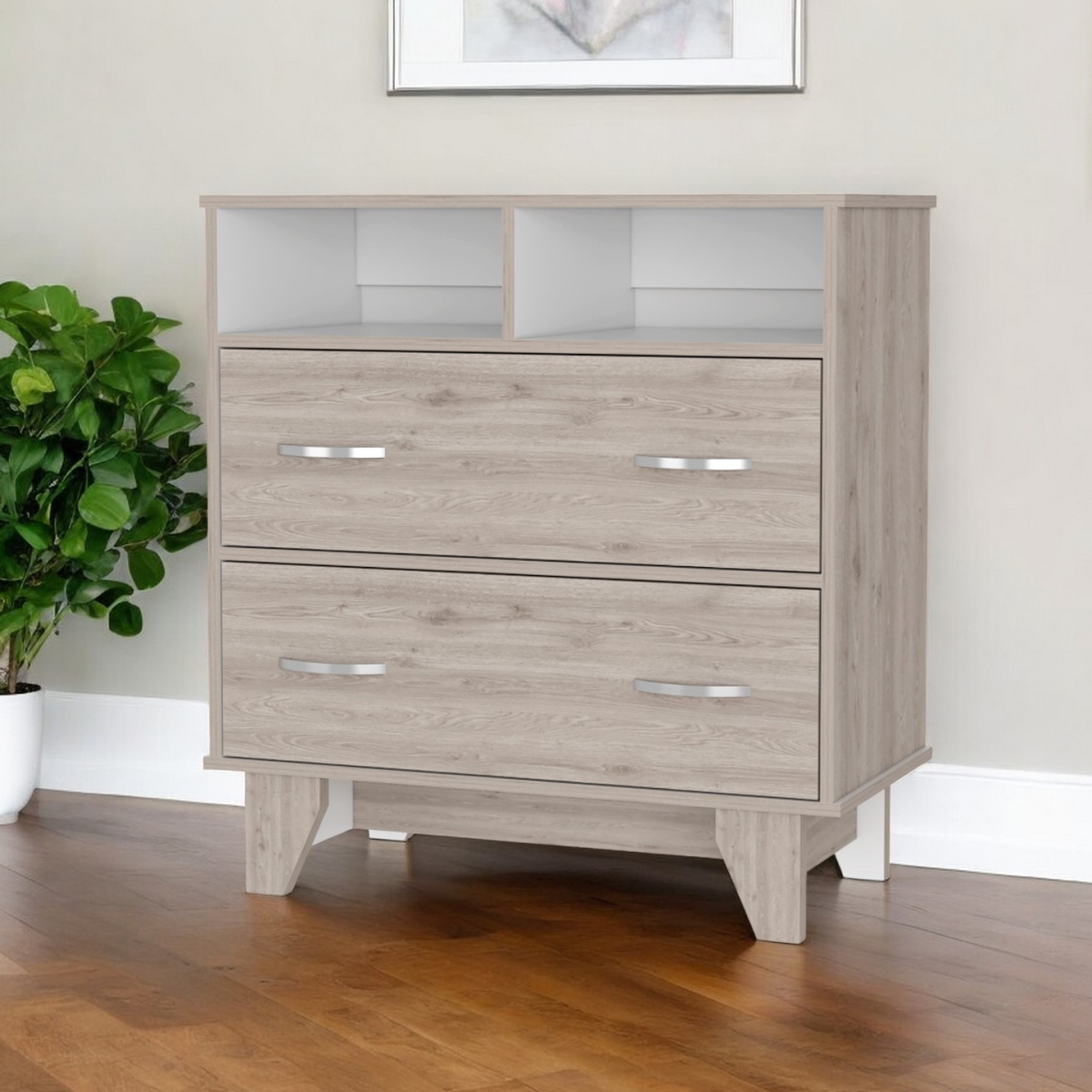534953 32 in. Oak Two Drawer Dresser