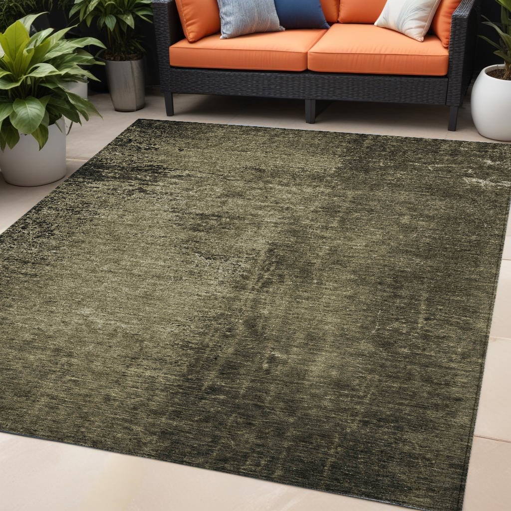 562690 5 x 8 ft. Gray Abstract Washable Non Skid Indoor Outdoor Rectangle Machine Woven Area Rug