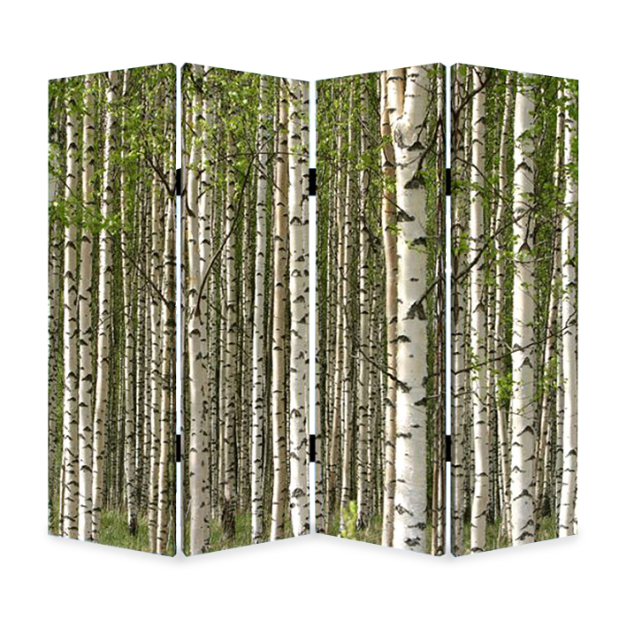 274631 84 x 84 in. Multi Color Wood Canvas Prolific Forrest Screen