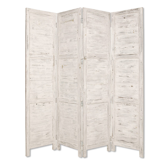 274885 76 x 84 in. White Wood Screen