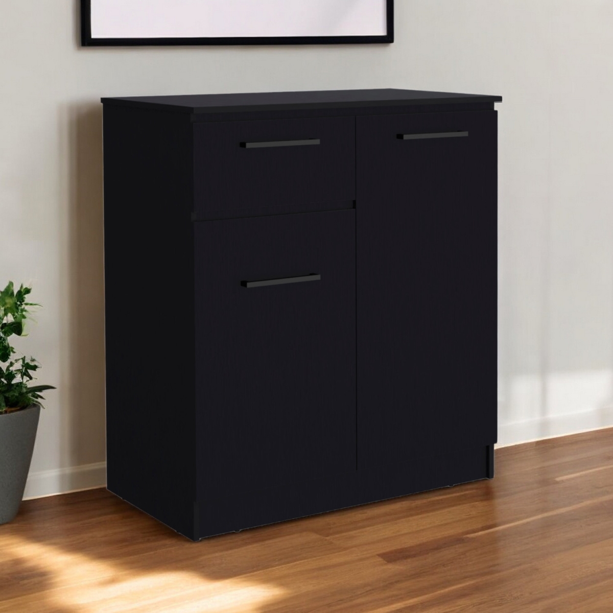 544057 36 in. Black Drawer Combo Dresser