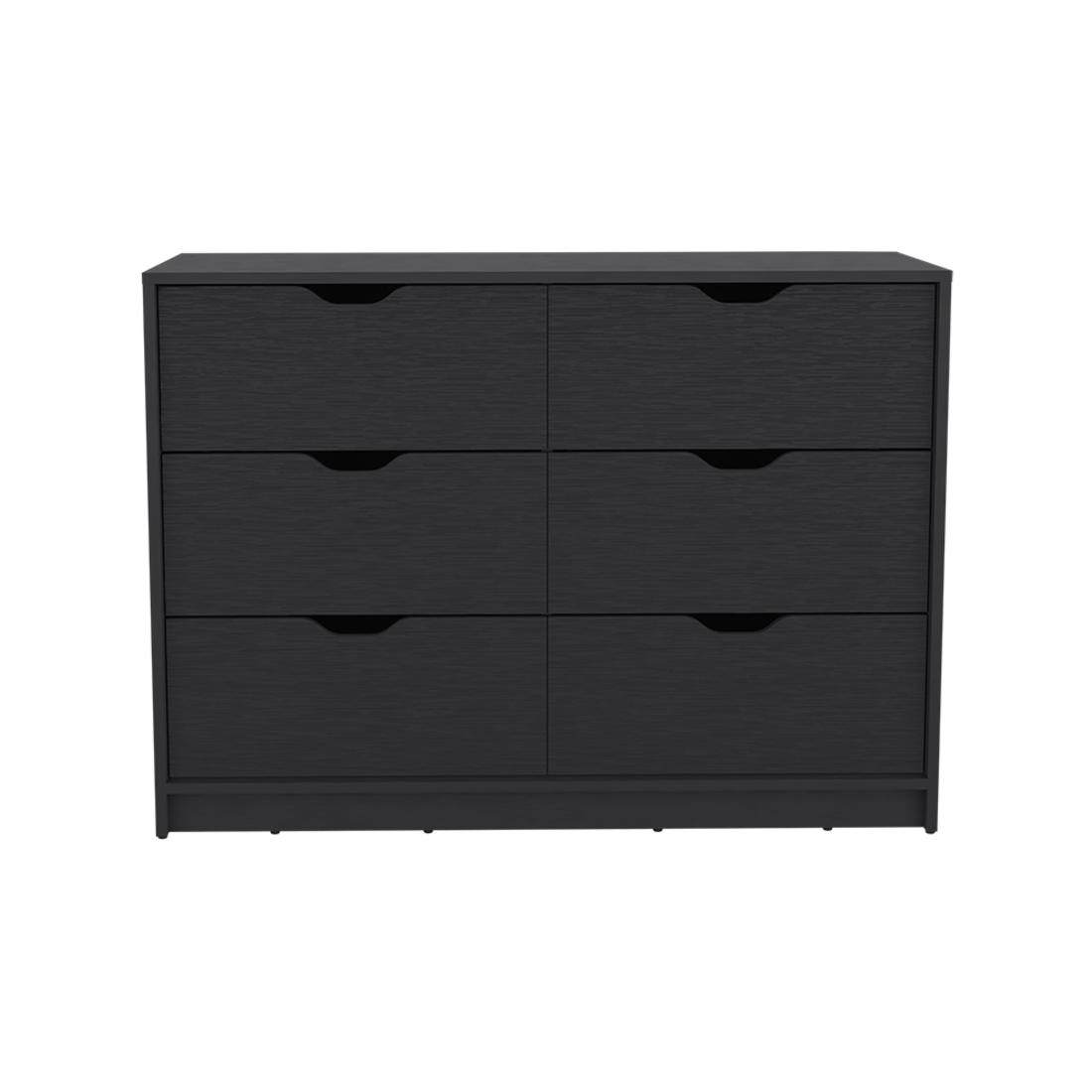 524960 42 in. Black Four Drawer Dresser