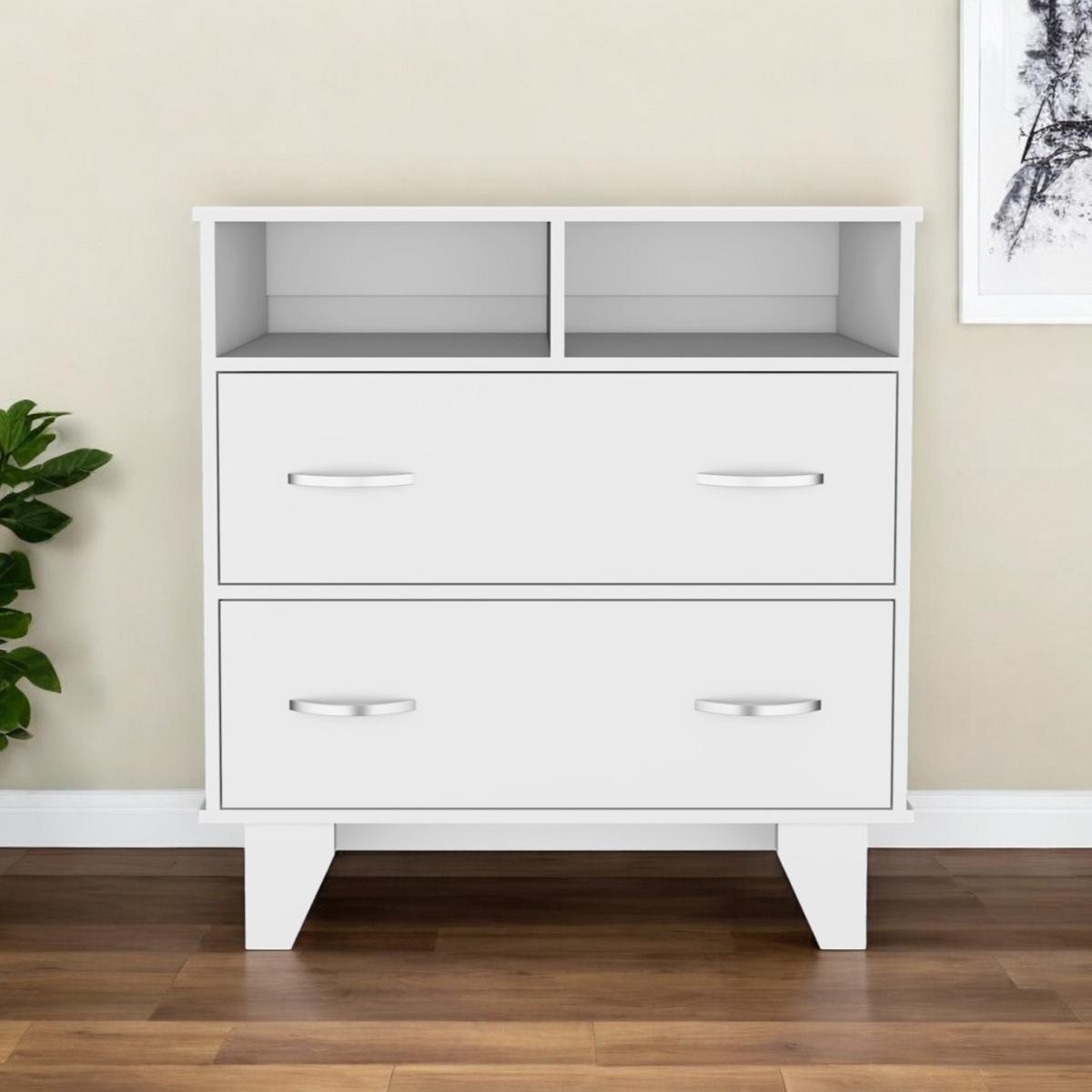 534954 32 in. White Two Drawer Dresser