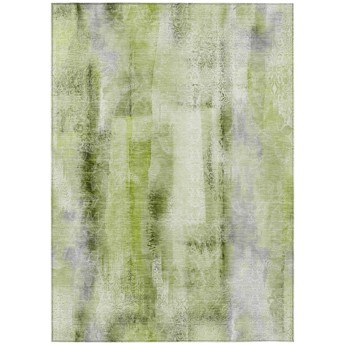 561673 5 x 8 ft. Sage Washable Non Skid Indoor Outdoor Rectangle Machine Woven Area Rug