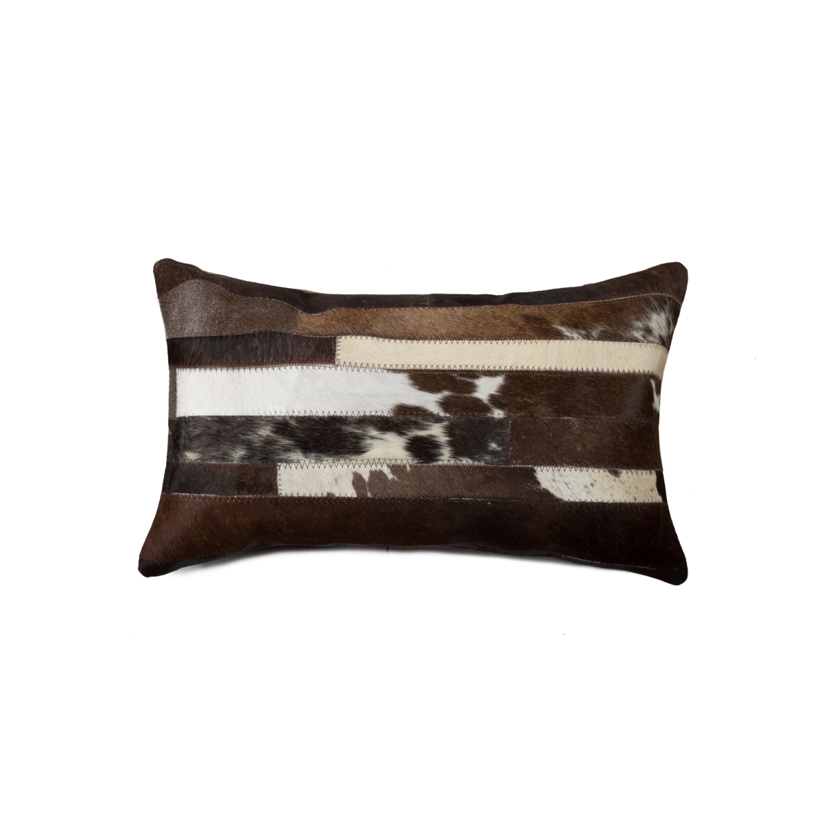 Picture of HomeRoots 317075 12 x 20 in. Cowhide Pillow - Chocolate & White