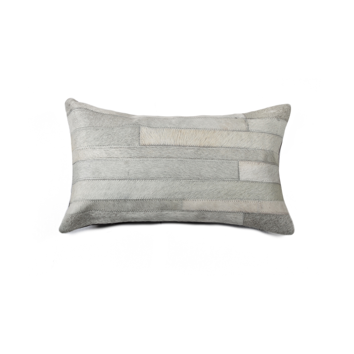 Picture of HomeRoots 317076 12 x 20 in. Cowhide Pillow - Gray