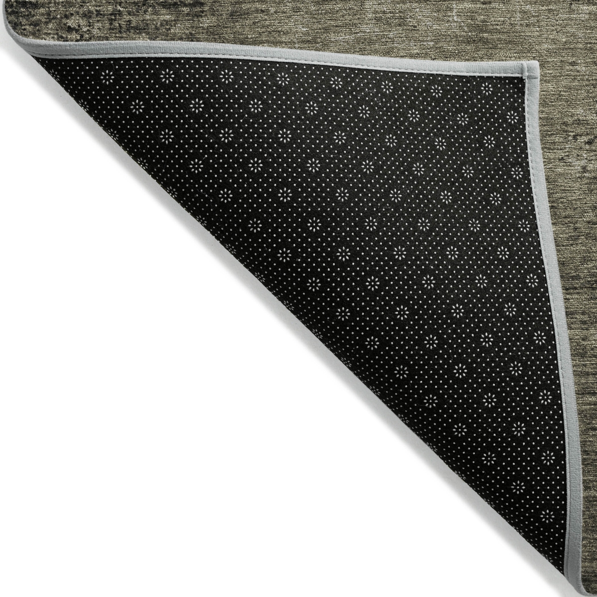 562686 2 x 3 ft. Gray Abstract Washable Non Skid Indoor Outdoor Rectangle Machine Woven Area Rug