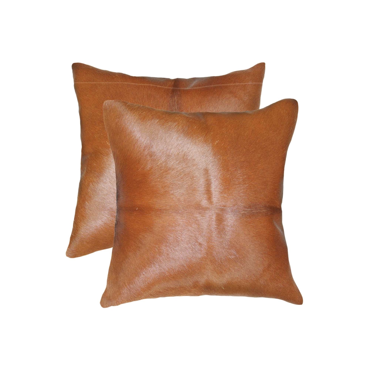 Picture of HomeRoots 317088 18 in. Cowhide Pillow&#44; Brown - Pack of 2