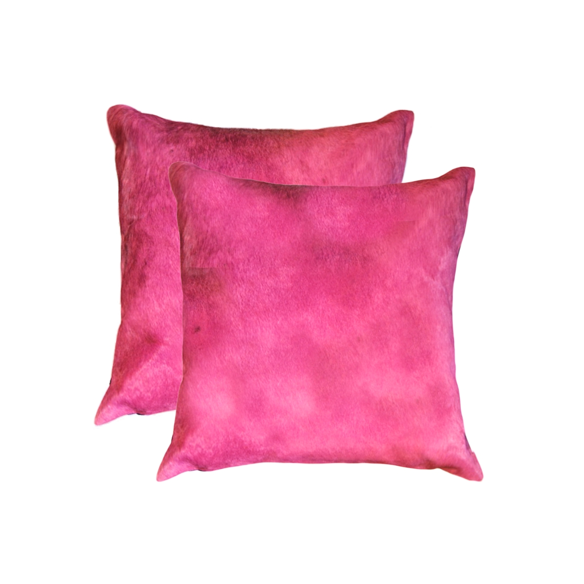 Picture of HomeRoots 317091 18 in. Cowhide Pillow&#44; Fuschia - Pack of 2