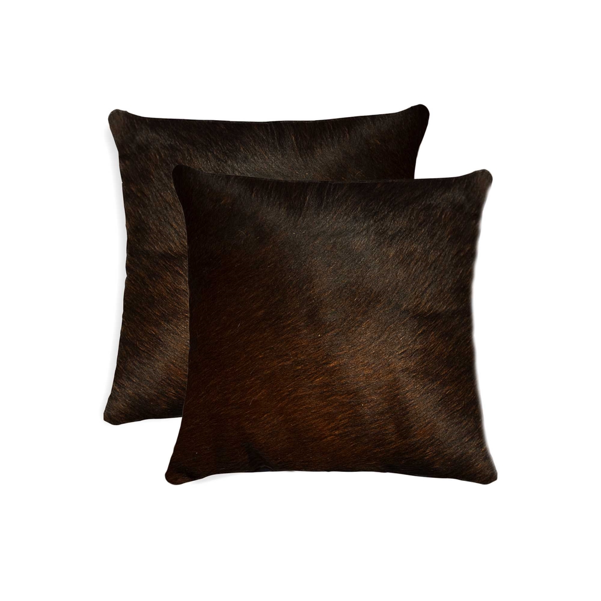 Picture of HomeRoots 317092 18 in. Cowhide Pillow&#44; Chocolate - Pack of 2