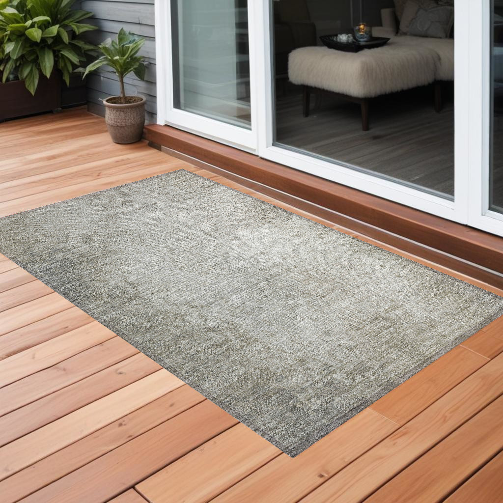 563487 3 x 5 ft. Beige Washable Non Skid Indoor Outdoor Rectangle Machine Woven Area Rug