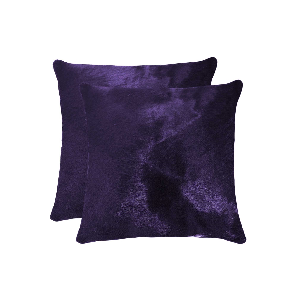 Picture of HomeRoots 317097 18 in. Cowhide Pillow, Purple - Pack of 2