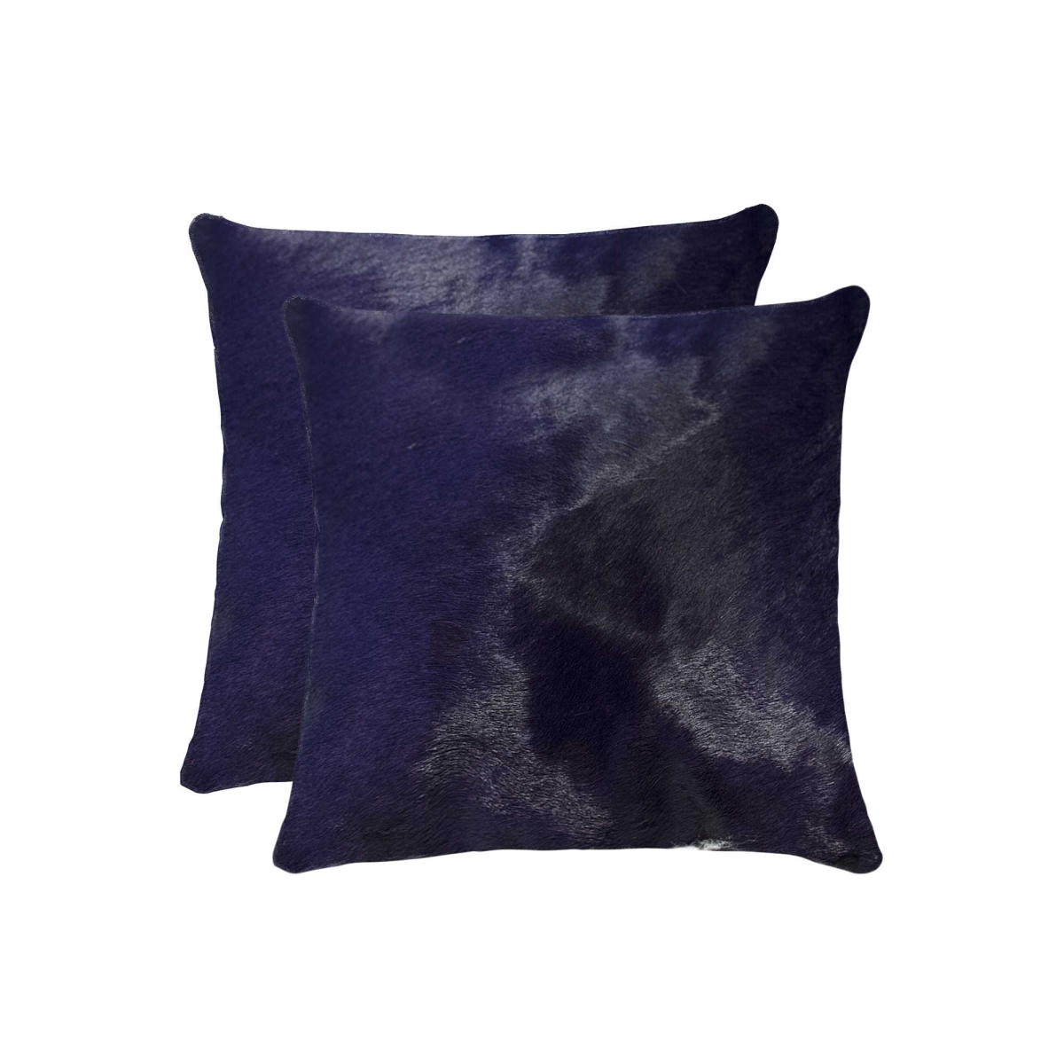 Picture of HomeRoots 317100 18 in. Cowhide Pillow&#44; Navy - Pack of 2
