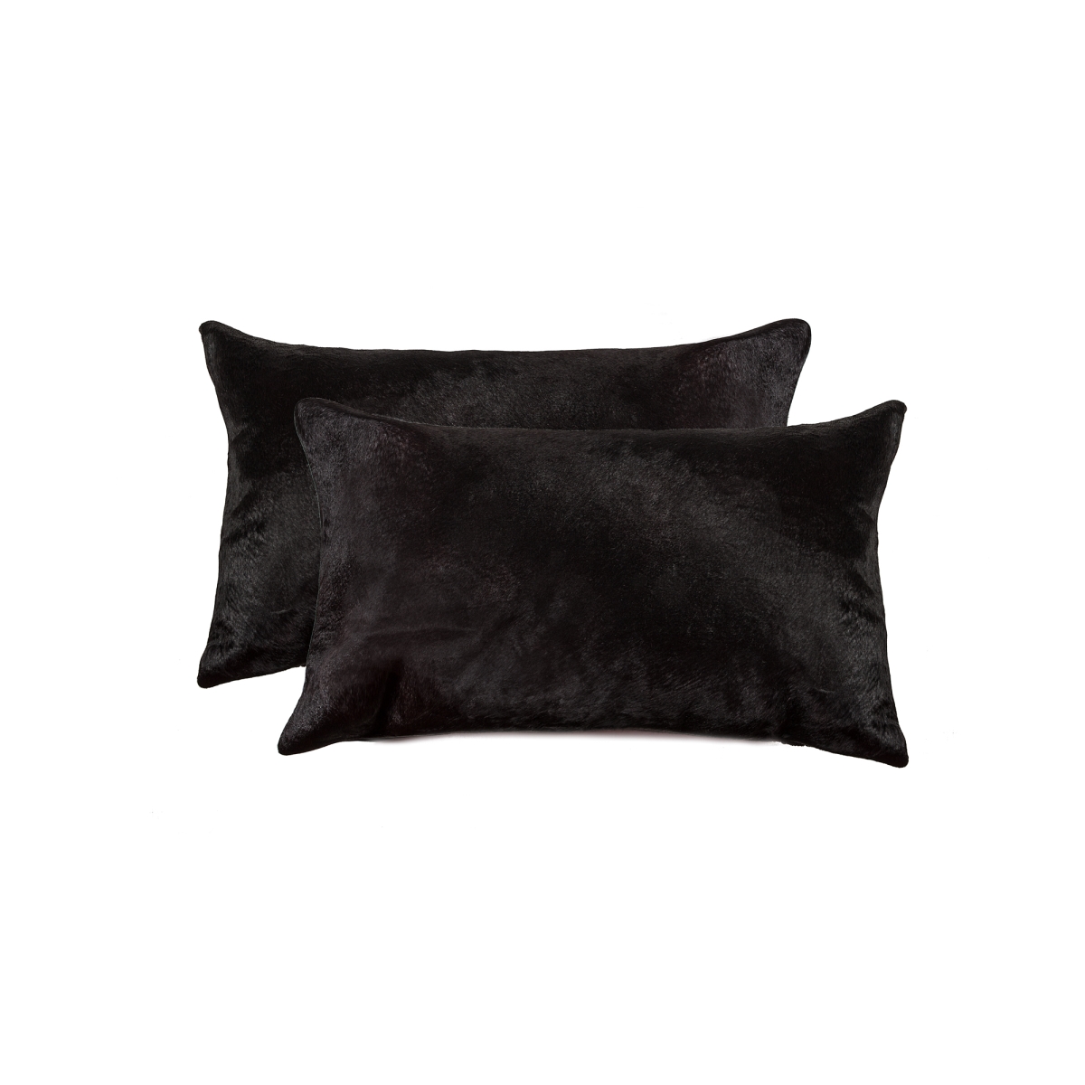 Picture of HomeRoots 317101 12 x 20 in. Cowhide Pillow&#44; Black - Pack of 2