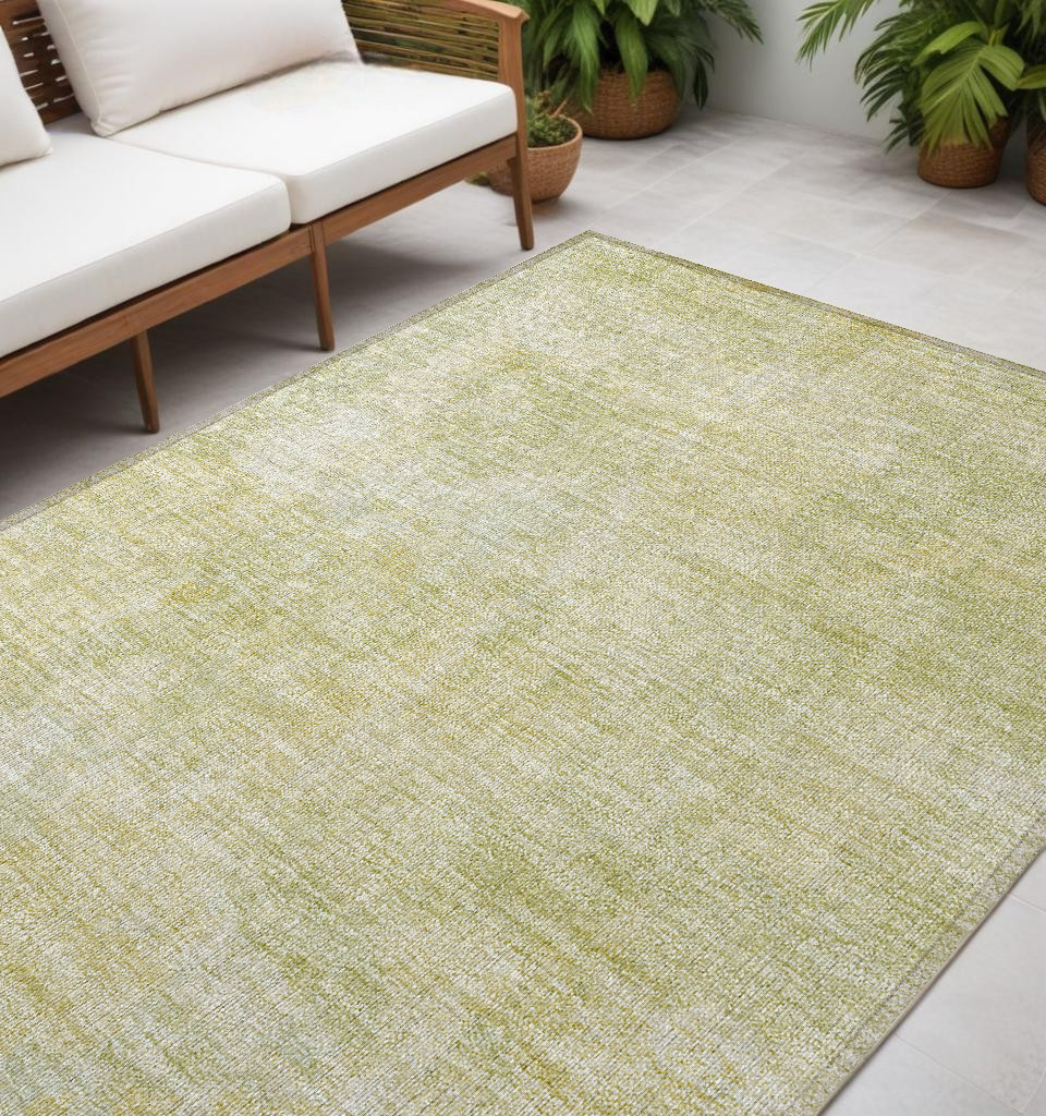 564255 5 x 8 ft. Gold Abstract Washable Non Skid Indoor Outdoor Rectangle Machine Woven Area Rug