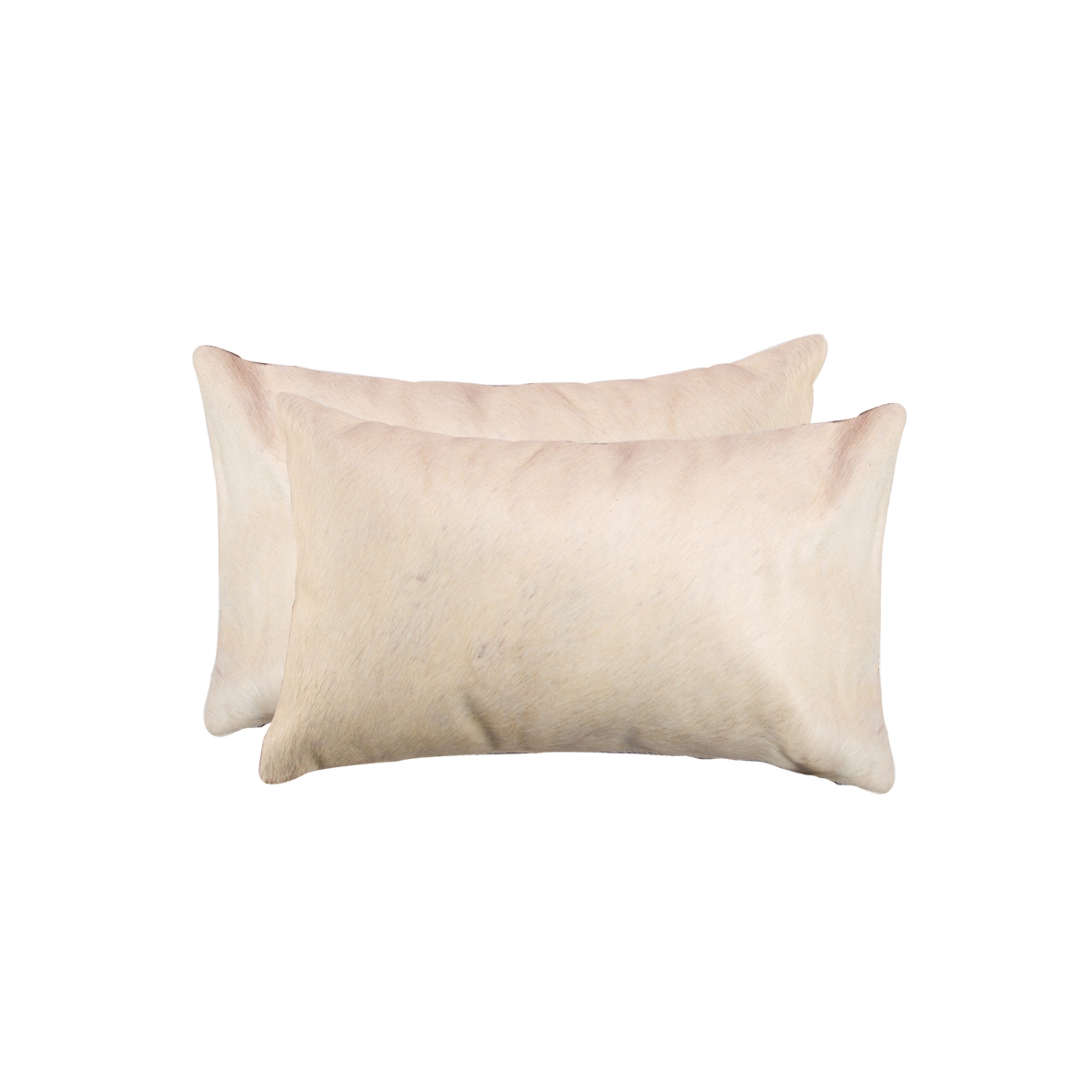 Picture of HomeRoots 317105 12 x 20 in. Cowhide Pillow, Natural - Pack of 2