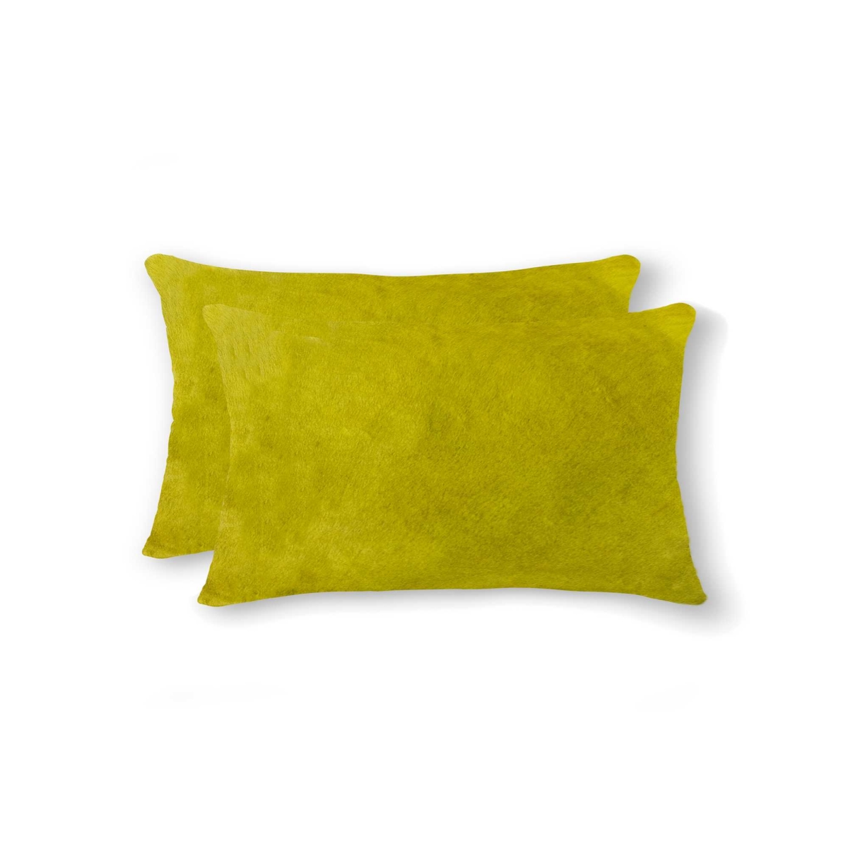 Picture of HomeRoots 317110 12 x 20 in. Cowhide Pillow&#44; Yellow - Pack of 2