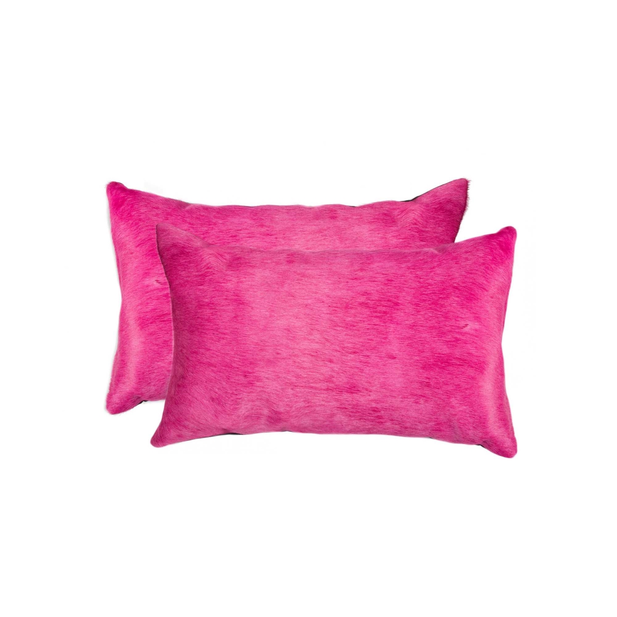 Picture of HomeRoots 317113 12 x 20 in. Cowhide Pillow&#44; Fuschia - Pack of 2