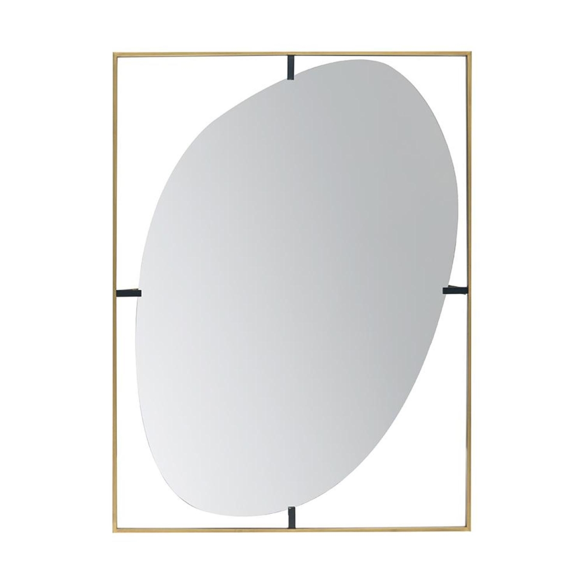 485093 40 in. Gold Iron Framed Accent Mirror