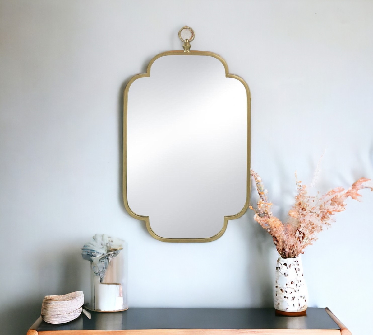485104 36 in. Gold Novelty Iron Framed Accent Mirror