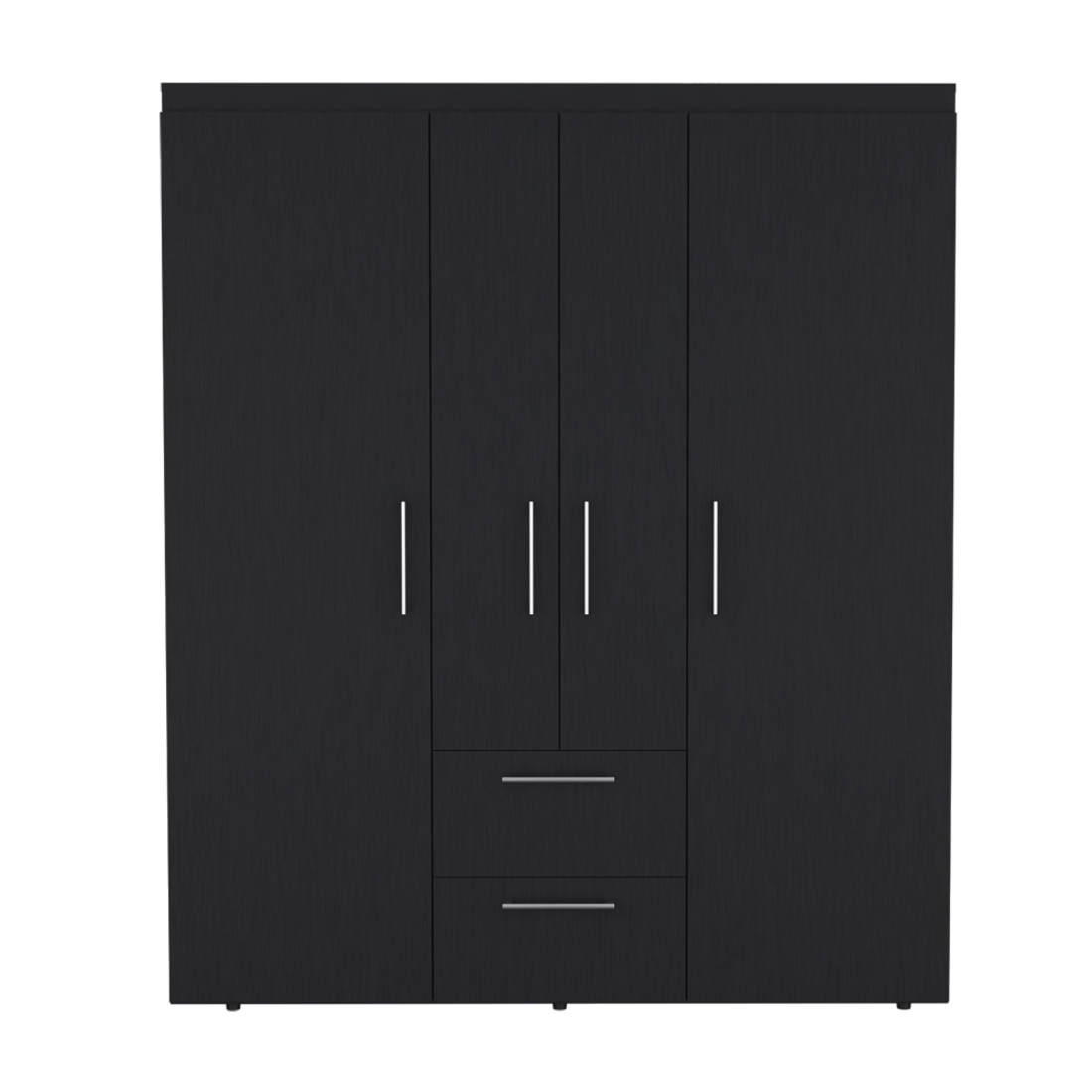 546424 59 in. Black Two Drawer Combo Dresser
