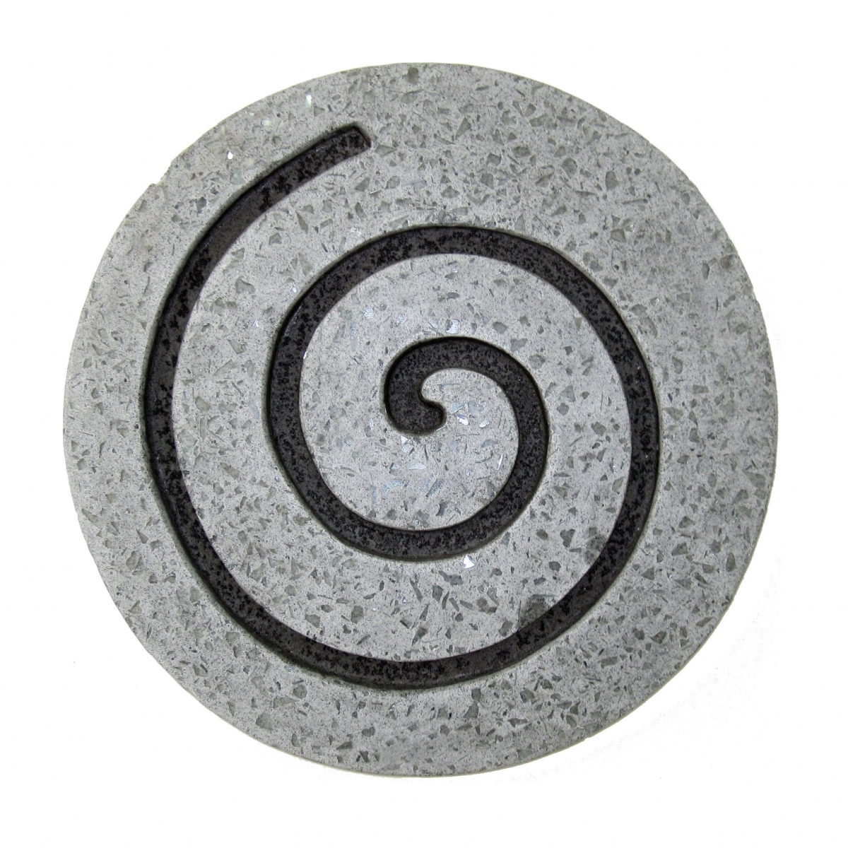 274933 28 x 28 x 2 in. Gray Round Modern Spiral Wall Art