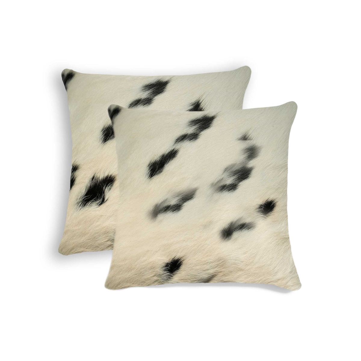 Picture of HomeRoots 317127 18 in. Cowhide Pillow&#44; White & Black - Pack of 2