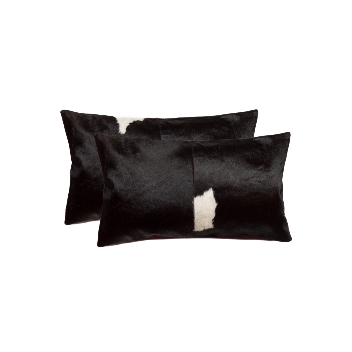 Picture of HomeRoots 317129 12 x 20 in. Cowhide Pillow&#44; Black & White - Pack of 2