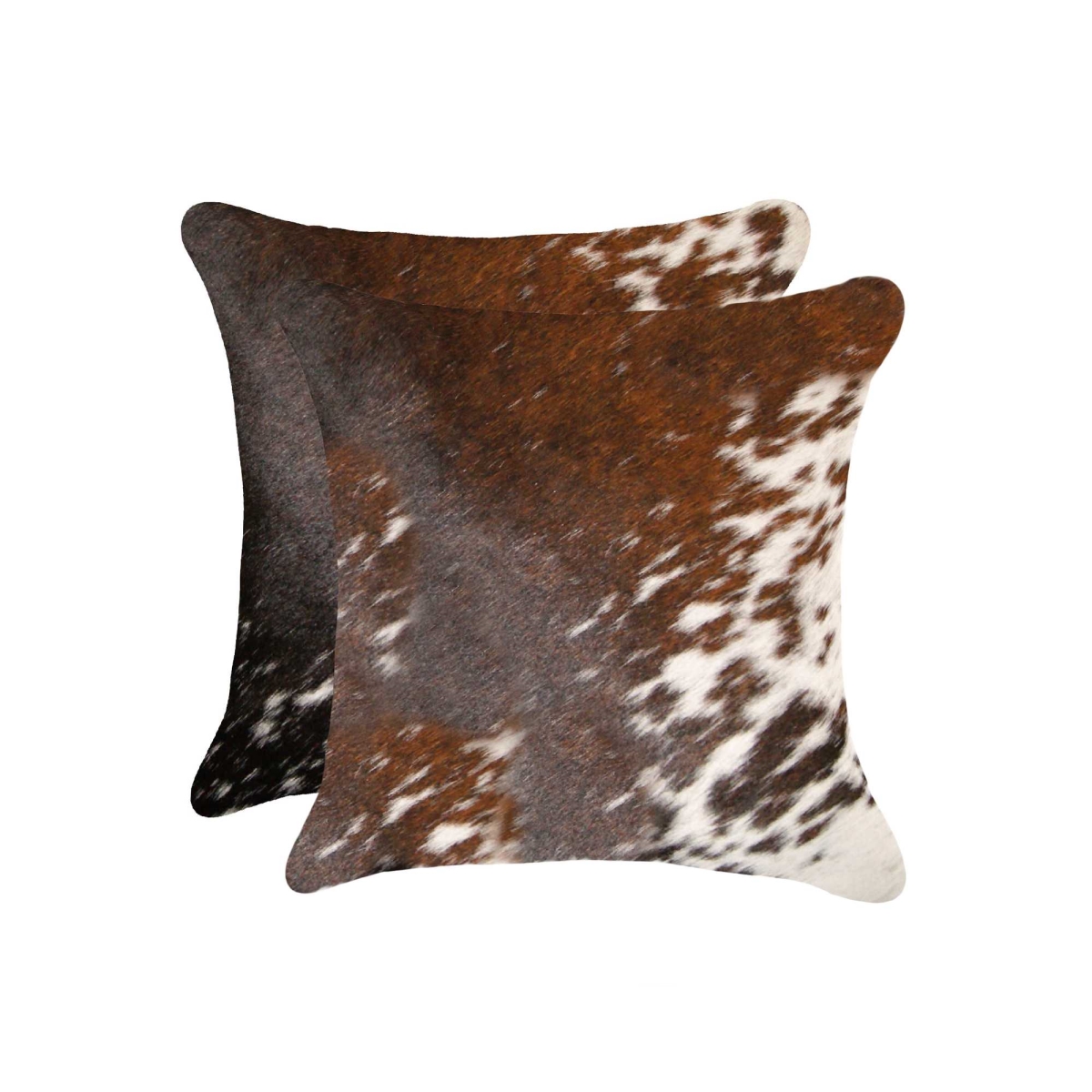 Picture of HomeRoots 317133 18 in. Cowhide Pillow&#44; Salt - Pepper Brown & White - Pack of 2