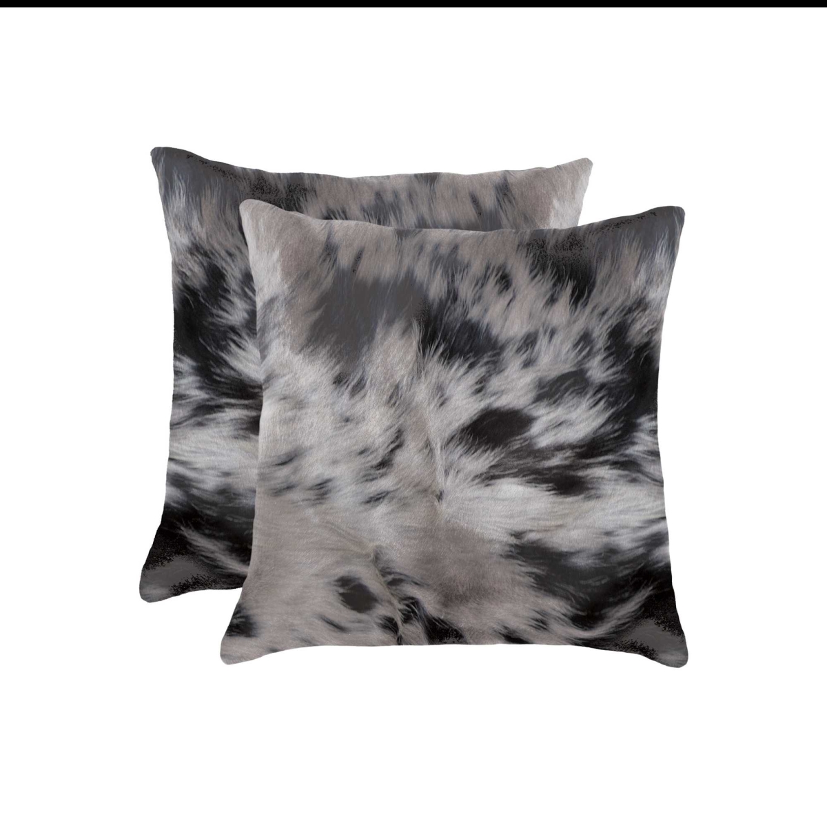 Picture of HomeRoots 317134 12 x 20 in. Cowhide Pillow&#44; Salt - Pepper Black & White - Pack of 2