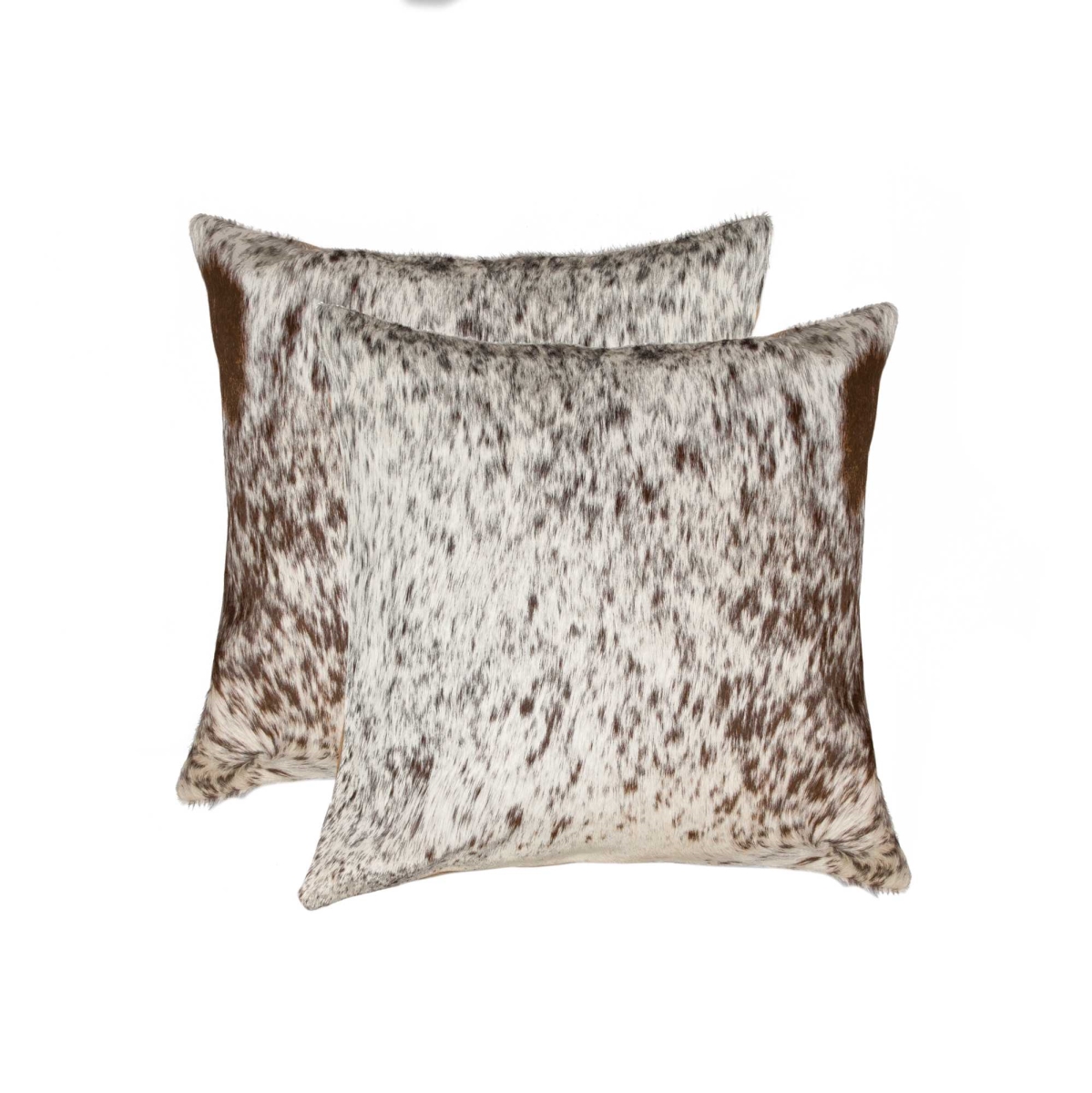 Picture of HomeRoots 317135 18 in. Cowhide Pillow&#44; Salt - Pepper Chocolate & White - Pack of 2