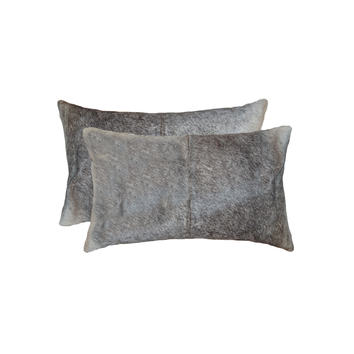 Picture of HomeRoots 317139 12 x 20 in. Cowhide Pillow&#44; Salt - Pepper Gray & White - Pack of 2