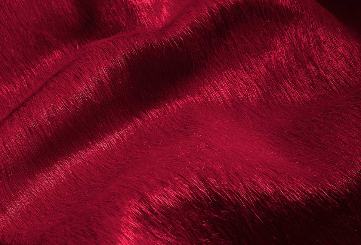 317312 5 x 7 in. Cowhide Rug - Burgundy