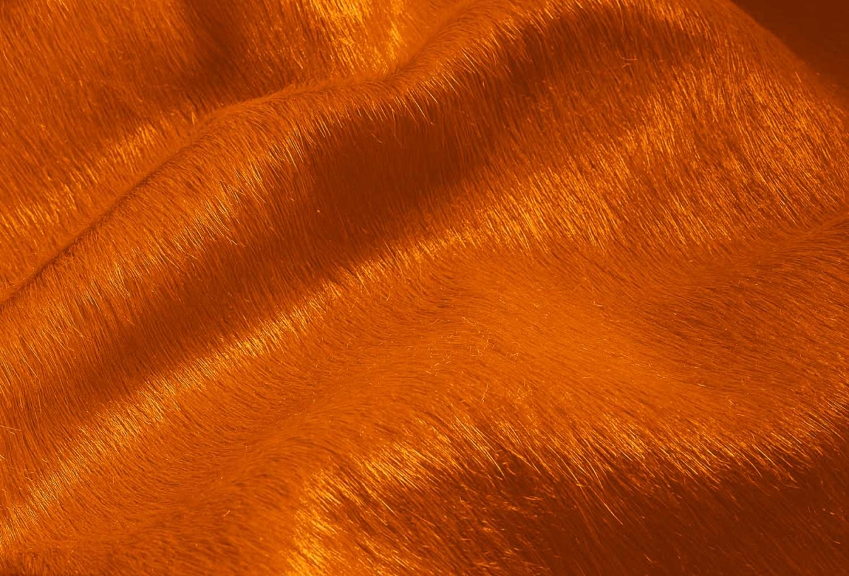5 x 7 in. Cowhide Rug Aprox - Orange
