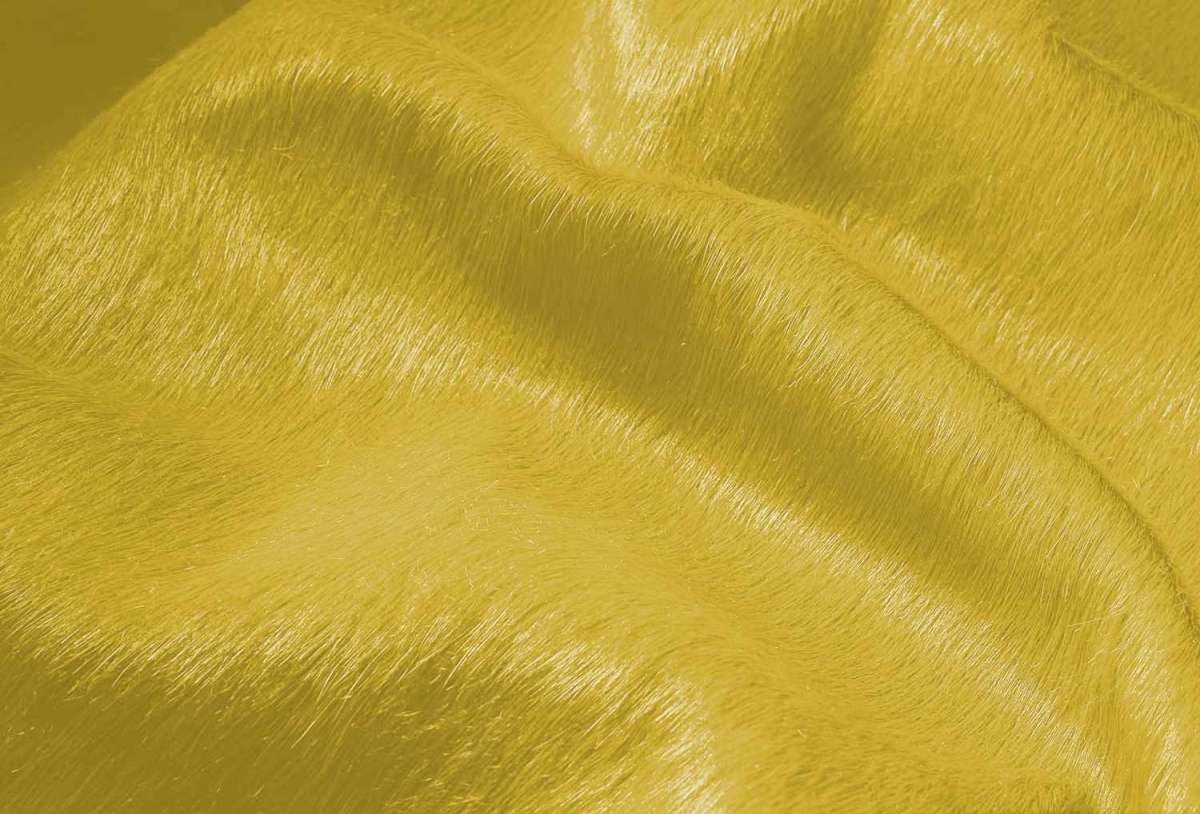 317336 5 x 7 in. Cowhide Rug Aprox - Yellow