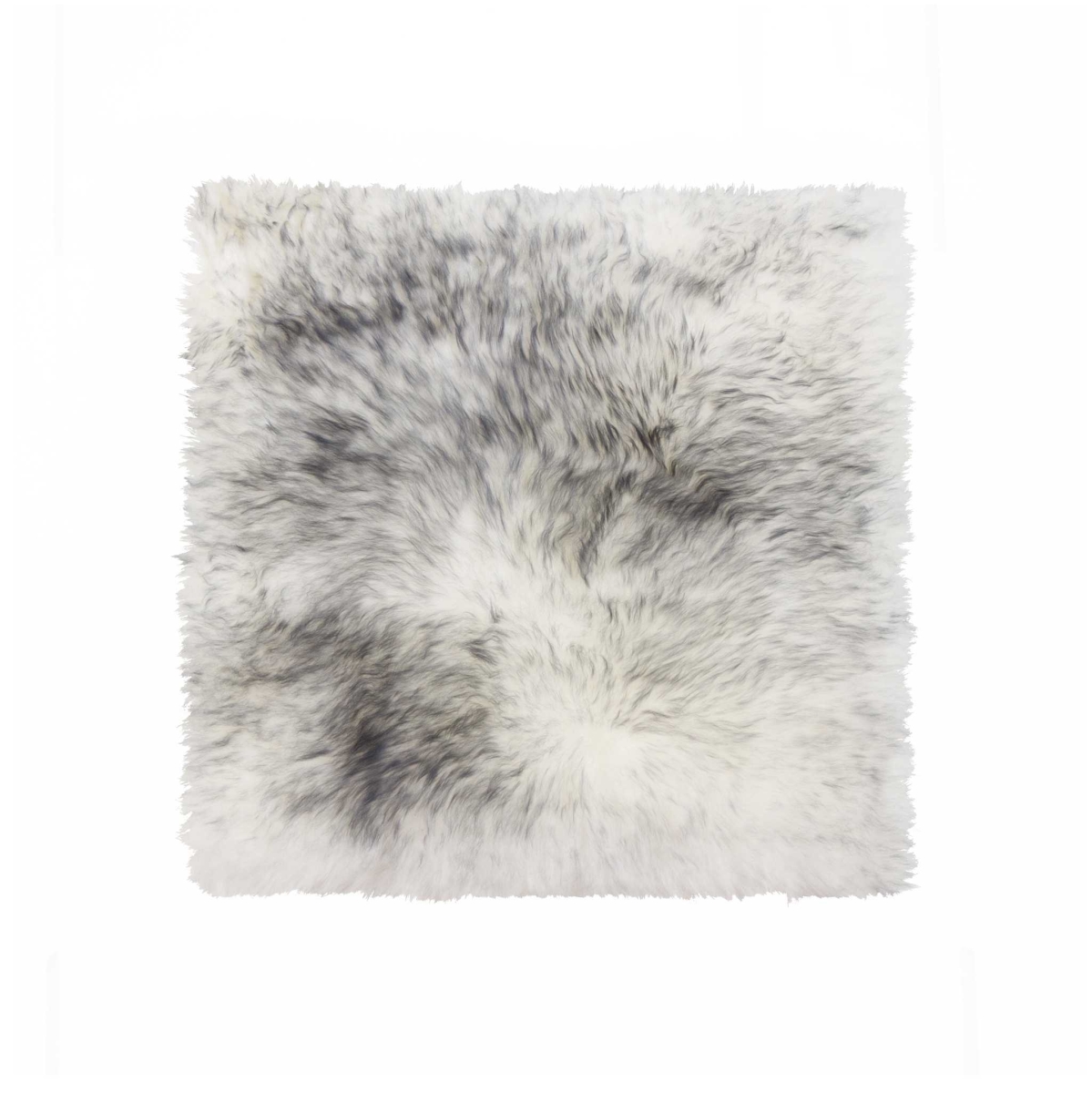 17 in. 100 Percent Sheepskin Chair Seat Pad - Gradient Grey
