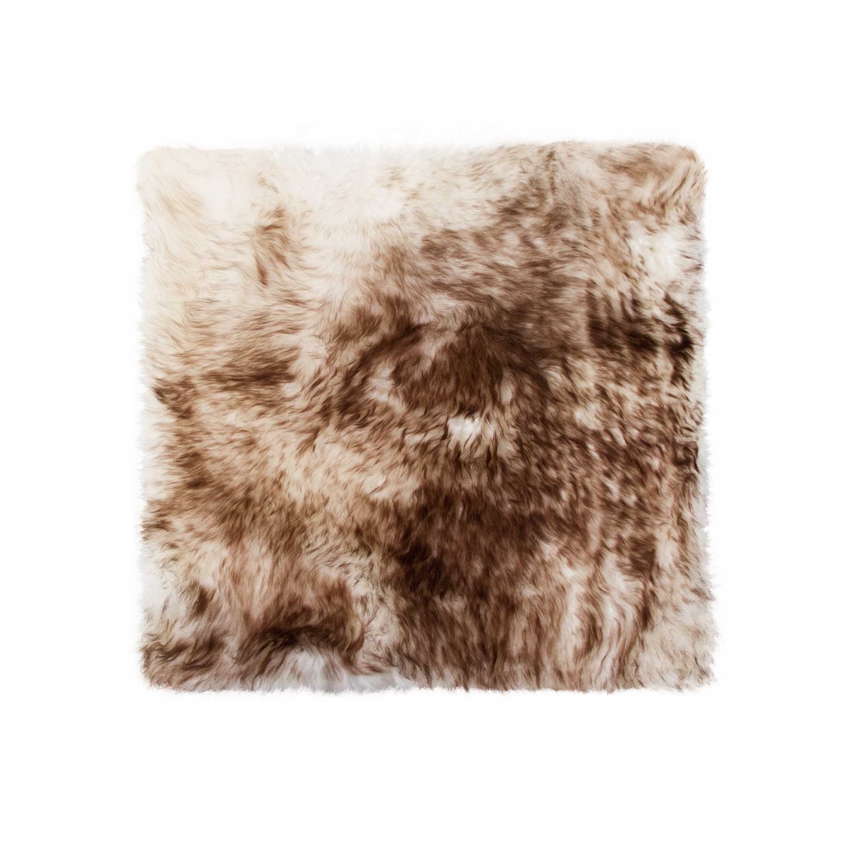 17 in. 100 Percent Sheepskin Chair Seat Pad - Gradient Chocolate