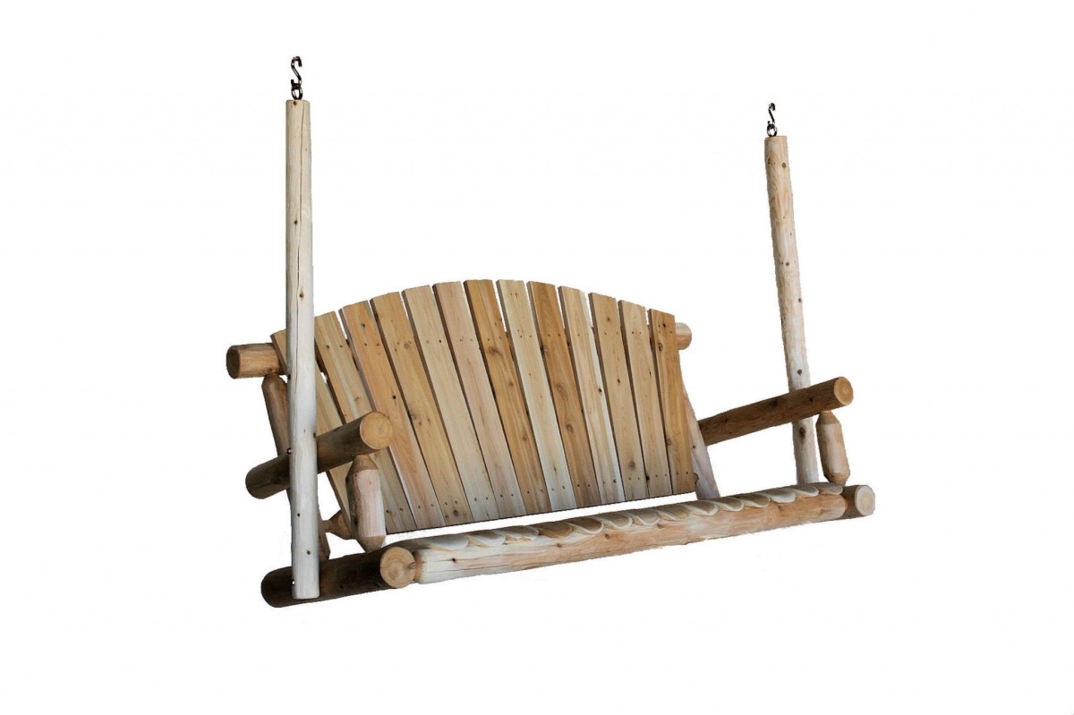 370283 71 x 24 x 47 in. Wood Porch Swing, Natural
