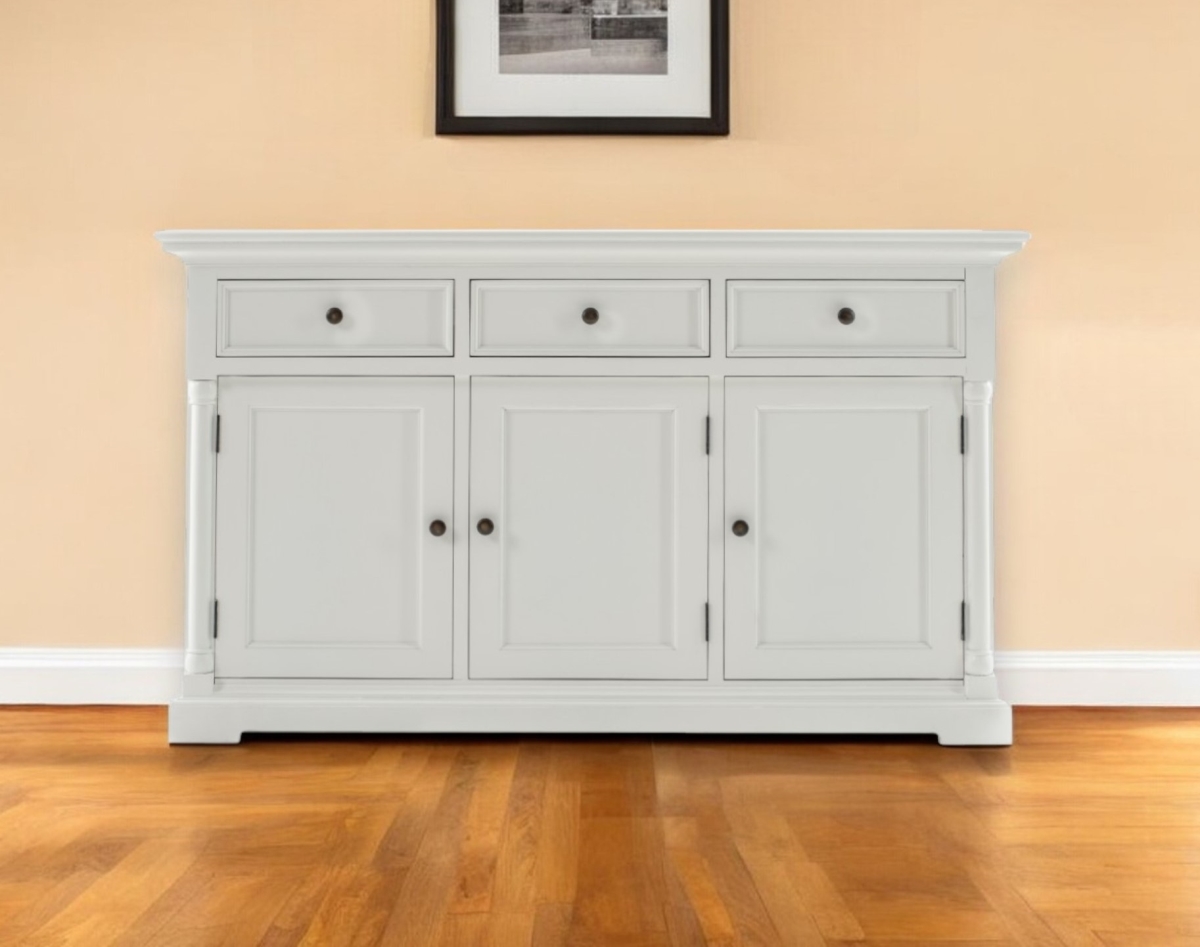 Picture of HomeRoots 388248 Modern Farm White Three Door Buffet Server