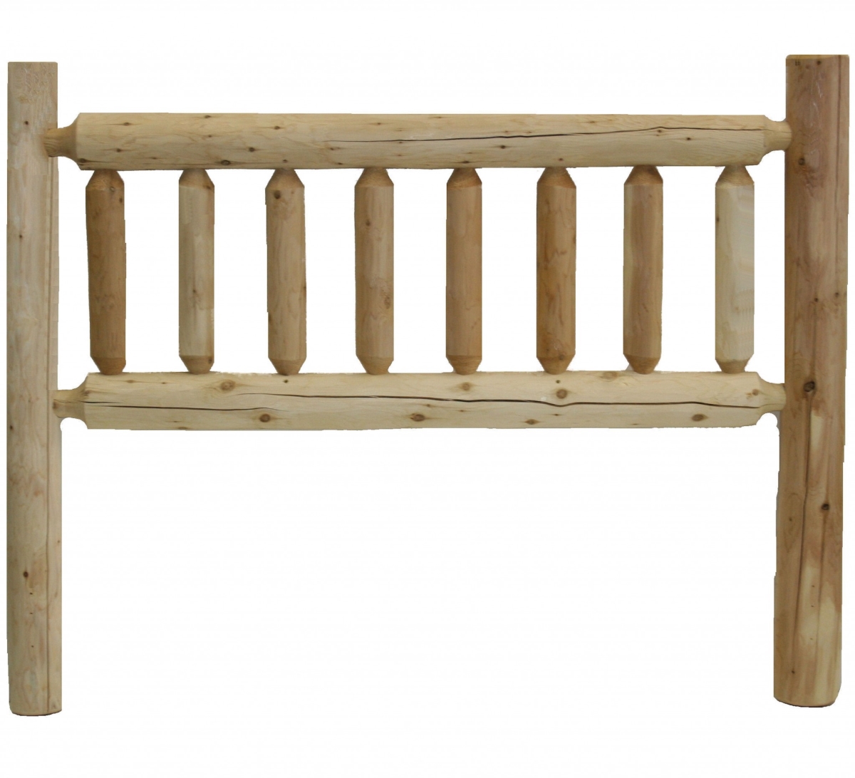370316 Cedar Log Double Headboard, Natural