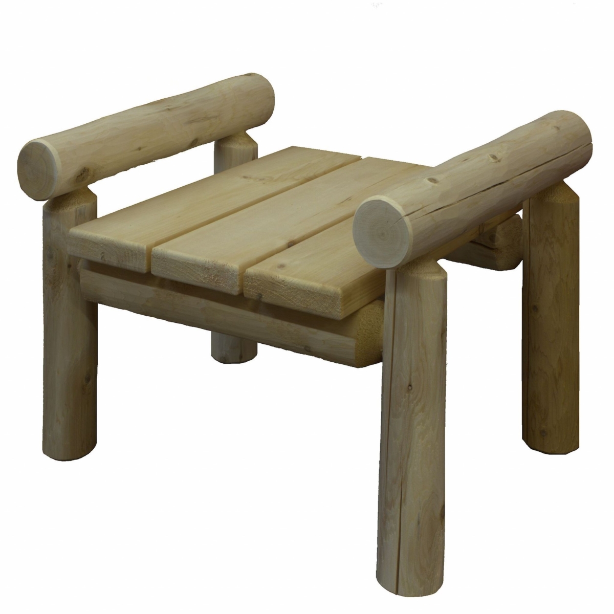 370289 28 x 20 x 18 in. Wood Ottoman, Natural