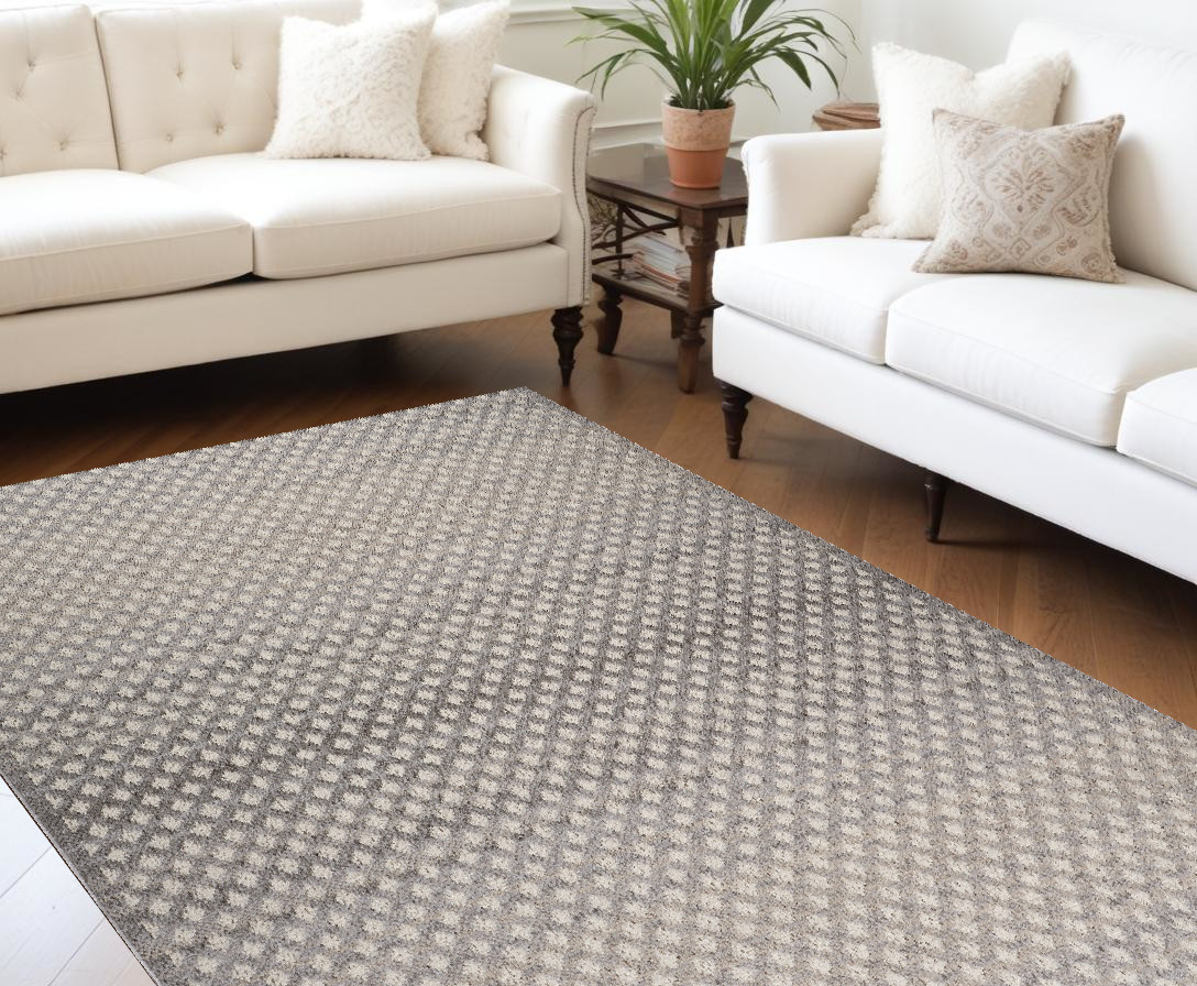 558402 8 x 11 ft. Moroccan Distressed Rectangle Area Rug, Gray & Beige