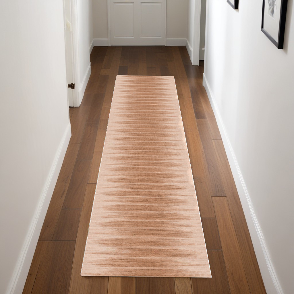 546479 8 ft. Ombre Distressed Non Skid Runner Rug, Brown
