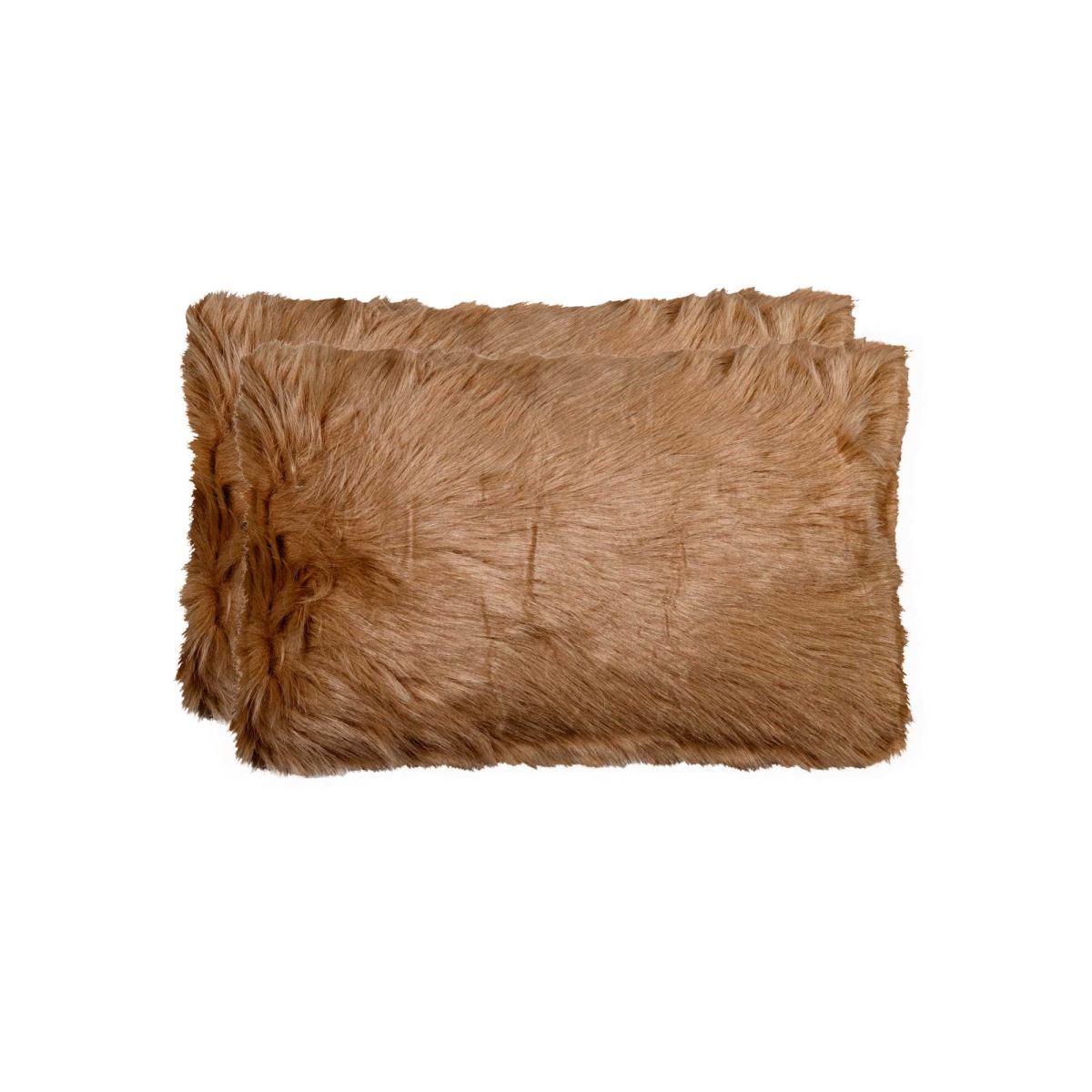 Picture of HomeRoots 317192 12 x 20 in. Fur Pillow, Tan - Pack of 2
