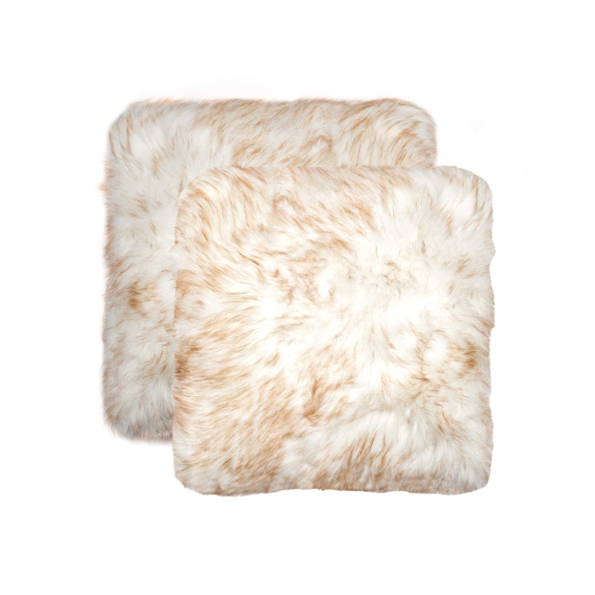 Picture of HomeRoots 317194 18 in. Fur Pillow, Gradient Tan - Pack of 2