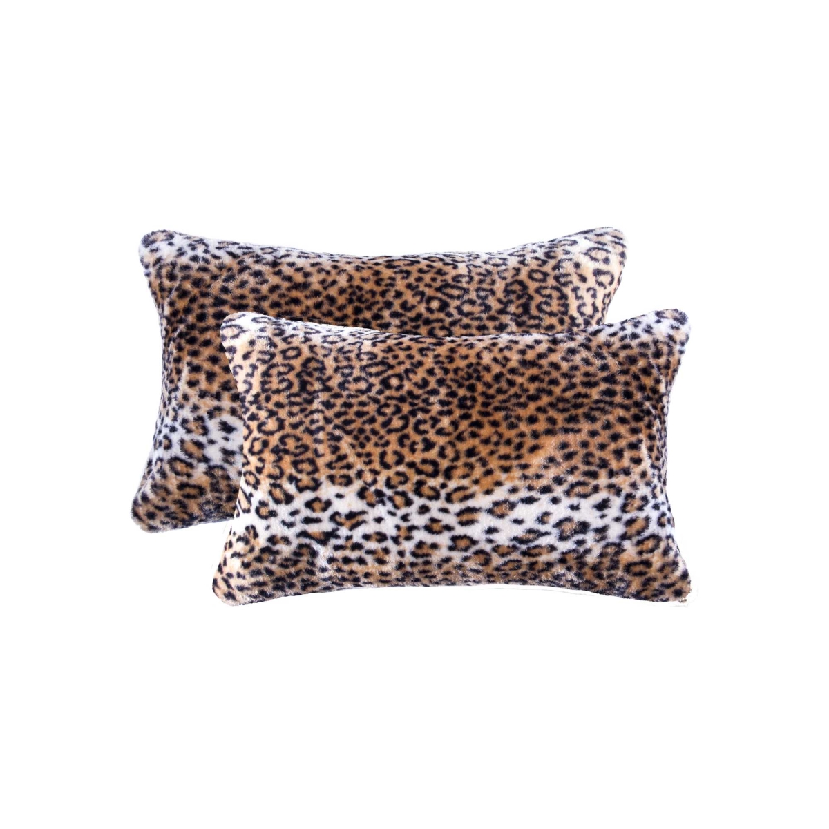 Picture of HomeRoots 317198 12 x 20 in. Fur Pillow, Leopard - Pack of 2