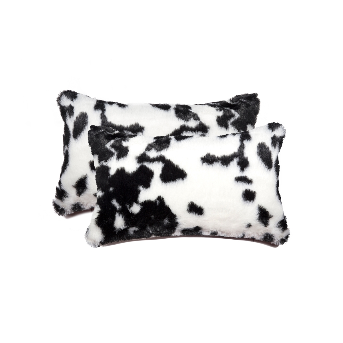 Picture of HomeRoots 317202 12 x 20 in. Fur Pillow&#44; Sugarland Black & White - Pack of 2